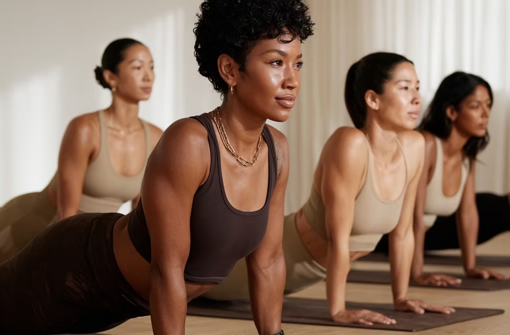 Women practicing together at Zaya Active